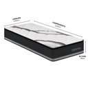 Ver imagem 3 de Colchão Solteirão Sr Life Comfort Plus Molas Ensacadas Espuma D45 96x203x28cm Cinza
