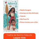 Ver imagem 6 de Toalha de Banho Infantil Moana Felpuda Algodão Praia Piscina Lepper