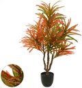 Ver imagem 1 de Planta Artificial Arvore Croton Real Toque C/pote X300 Verde Vermelho 1m