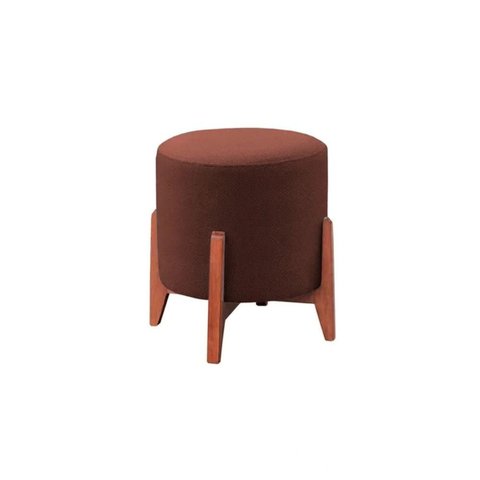 Puff Decorativo Luxo Thor Banqueta em Veludo - Terracota