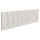 Ver imagem 5 de Kit Cabeceira Painel e Calçadeira Recamier Baú Queen 1,60m Holanda Linho - Pallazio Cor:Bege