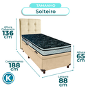 Ver imagem 3 de Cama Box Bau + Colchão Solteiro D28 Conforto Paropas + Cabeceira Estofada