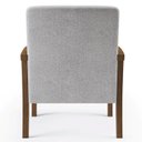 Ver imagem 6 de Poltrona para Sala Tecido Linho Braços Madeira Maciça Mia