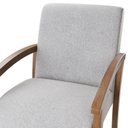 Ver imagem 4 de Poltrona para Sala Tecido Linho Braços Madeira Maciça Mia