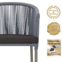 Ver imagem 3 de Mesa com 6 Cadeiras de Jantar Roma 120cm e Noronha em Alumínio Fendi Corda Náutica Estofado 9 Trama