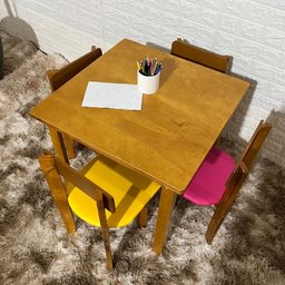 Conjunto Infantil Mesa com 4 Cadeirinhas Estofadas Cor:colorida - 7