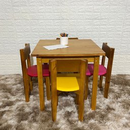 Conjunto Infantil Mesa com 4 Cadeirinhas Estofadas Cor:colorida - 5