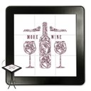 Ver imagem 2 de Mesa Madeira Azulejo 60x60cm - Bistrô Fixa 98cm - Preta - More Wine
