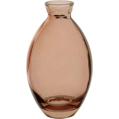 Vaso Decorativo Enfeite Casa Garrafa Home&co Vidro 12x7x7cm Rosa