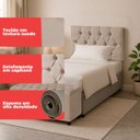 Ver imagem 7 de Cabeceira Solteiro Paris Estofada Painel com Recamier Baú 80cm para Cama Box Bege - Arkell