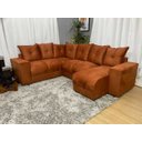 Ver imagem 3 de Sofá de Canto C/ Chaise - com 06 Lugares:terracota