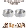 Kit 2 Pote Comedouro Mini Alumínio Pesado Pets 350ml Jjb - 2