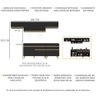 Armário De Cozinha 260cm Com Leds Multimóveis Preto/dourado - 6