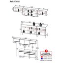 Ver imagem 5 de Armário De Cozinha 260cm Com Leds Multimóveis Preto/dourado