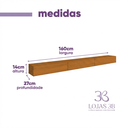Ver imagem 4 de Rack Aparador Suspenso 3 Portas Linea Cedro para Tv's até 75 Polegadas 160cm
