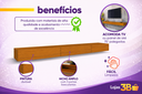 Ver imagem 4 de Rack Aparador Suspenso 3 Portas Linea Cedro para TV'S até 75 Polegadas 155cm