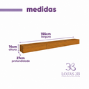 Ver imagem 5 de Rack Aparador Suspenso 3 Portas Linea Cedro para TV'S até 75 Polegadas 155cm