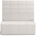 Ver imagem 1 de Kit Cabeceira Cama Box King 195cm com Calçadeira Roma W01 Linho Champagne - Lyam Lyam Decor