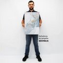 Ver imagem 2 de Quadro Decorativo em Canvas Abstrato Mármore Azul Suave TaColado Moldura Flutuante 4,5cm Preta 60 x
