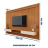 Painel Ripado com Rack Suspenso Tv até 75 Polegadas 1.8 Nature Off White Veridian Shop Jm - 4