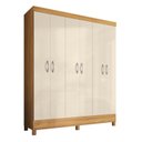 Ver imagem 2 de Guarda-Roupa Casal 6 Portas Yescasa Cinamomo/Off-White Falco