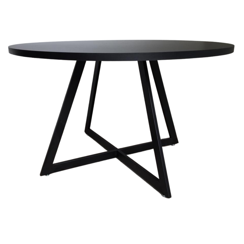 Mesa Estilo Industrial Redonda 120cm - Cor Preto - 2