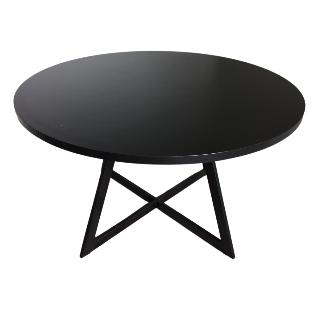 Mesa Estilo Industrial Redonda 120cm - Cor Preto