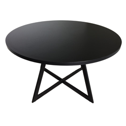 Mesa Estilo Industrial Redonda 120cm - Cor Preto - 1