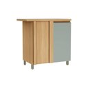 Ver imagem 1 de Balcão de Cozinha Canto Reto Rainha 1 Porta 1 Prateleira MDF 92cm Verde Nesher Móveis