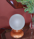 Ver imagem 4 de Abajur Bola de Cristal Cobre C/esfera 10x15 Vidro Fosco