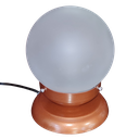 Ver imagem 1 de Abajur Bola de Cristal Cobre C/esfera 10x15 Vidro Fosco
