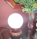 Ver imagem 3 de Abajur Bola de Cristal Cobre C/esfera 10x15 Vidro Fosco