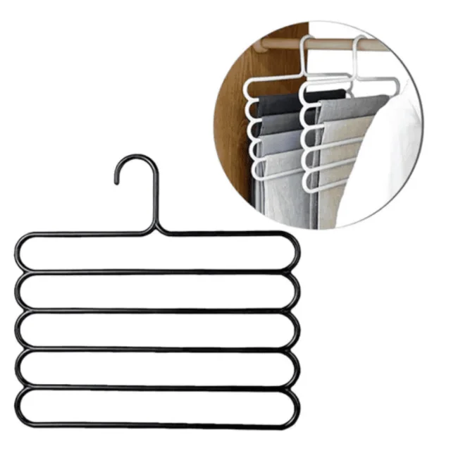 2 Cabides 5 Divisórias Vertical Multifuncional Calças/ Saias - 2
