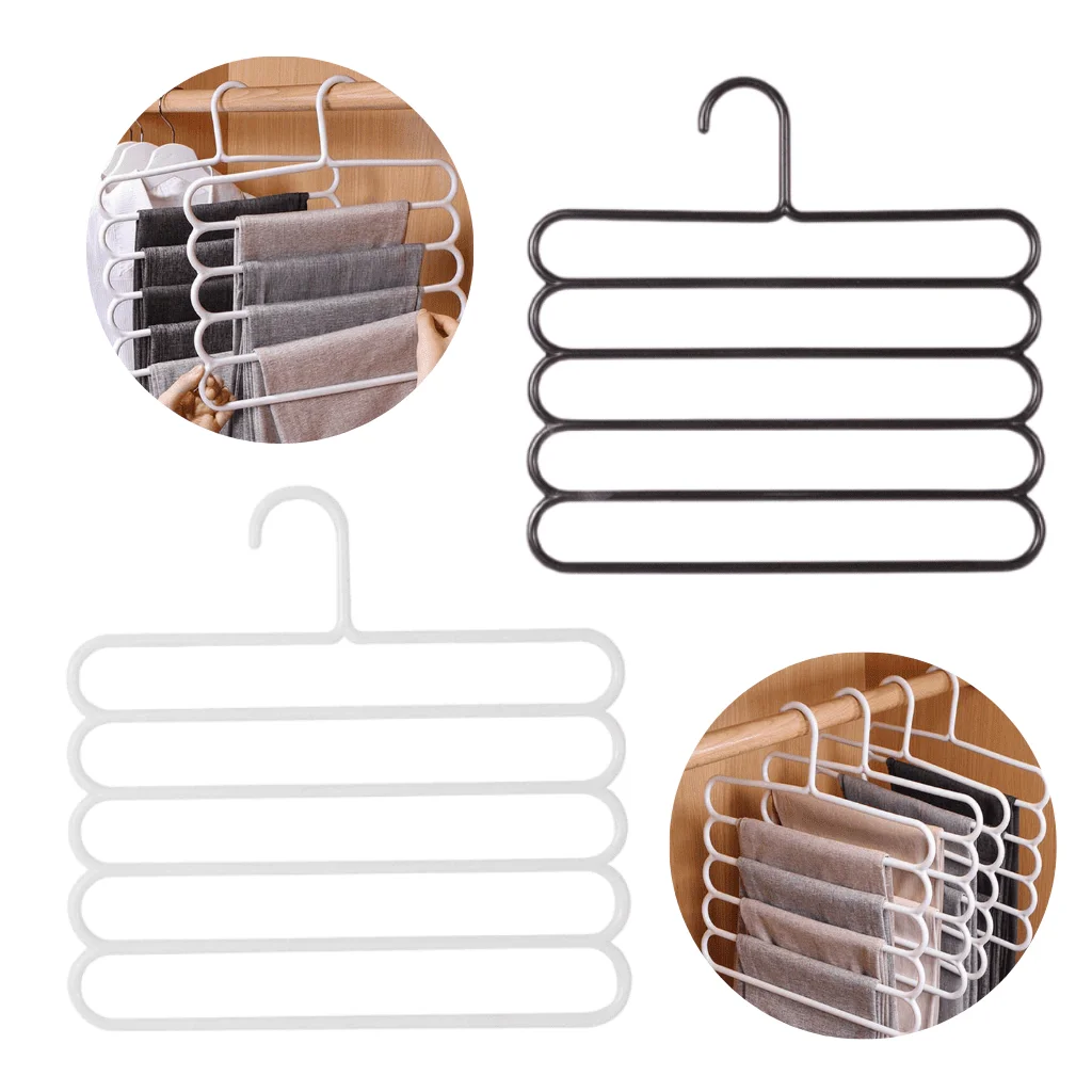 2 Cabides 5 Divisórias Vertical Multifuncional Calças/ Saias - 7