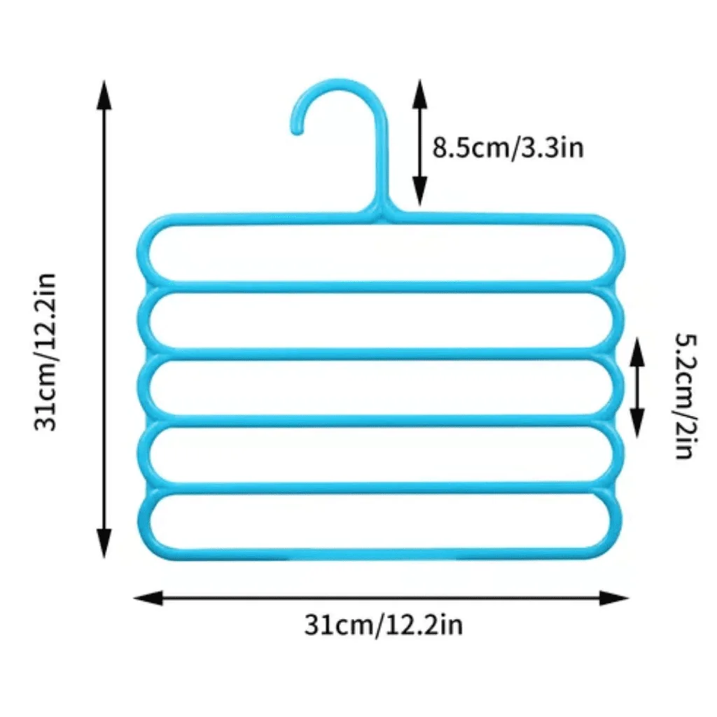 2 Cabides 5 Divisórias Vertical Multifuncional Calças/ Saias - 8