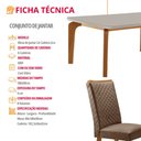 Ver imagem 6 de Mesa de Jantar Liz 180cm Tampo Mdf Vidro Canto Copo com 6 Cadeiras Lira