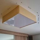 Ver imagem 5 de Plafon para Sala de Tv Quadrado Tv-3051 Cúpula Cor Palha