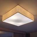 Ver imagem 1 de Plafon para Sala de Tv Quadrado Tv-3051 Cúpula Cor Palha