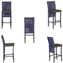 Ver imagem 5 de Mesa Bistro e 4 Banquetas Roma Preta Corda Náutica 13 Trama Original