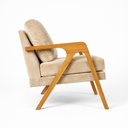 Ver imagem 5 de Kit 2 Poltronas Mona Luxo Madeira Maciça Veludo Bege para Sala de Estar Decorativa Moderna