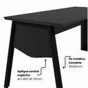 Ver imagem 5 de Mesa Gerente Dinâmica em L 2,00 m X 1,70 m com Tampo Chanfrado 45° Pés Cavalete e Armário
