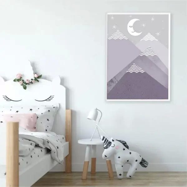 Tela para Pintura Infantil - Montanhas e Céu em Desenho - Telas