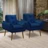 Kit 2 Poltronas Decorativas Opala Recepção Luxo Confortável - 2