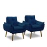 Kit 2 Poltronas Decorativas Opala Recepção Luxo Confortável - 8