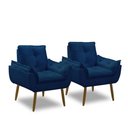 Ver mais imagens de Kit 2 Poltronas Decorativas Opala Recepção Luxo Confortável