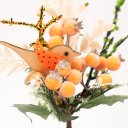 Ver imagem 3 de Kit 2 Ramos Artificiais Enfeite de Páscoa com Parrasinho Laranja 23cm