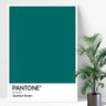Quadros decorativo arte pantone verde escuro - 1