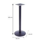 Ver imagem 2 de Mesa Bistrô Zeta Ferro Preto 111,50 Cm Alt Base Disco Tampo Mdp Quadrado 60 Cm Larg X 2,50 Cm Samba