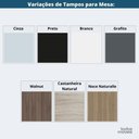 Ver imagem 3 de Mesa de Reunião Redonda P25 Pandin 110 Cm (largura) Tampo Mdp Walnut Pé Aço Tubular Azul Dali