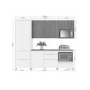 Ver imagem 4 de Cozinha Modulada Nesher Rainha e Marquesa 5 Peças (2aéreos+2balcões+1paneleiro) C5p111 Nature/